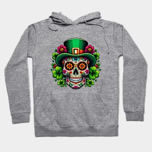 St Patricks Day 2024. Irish Skull Men Hoodie